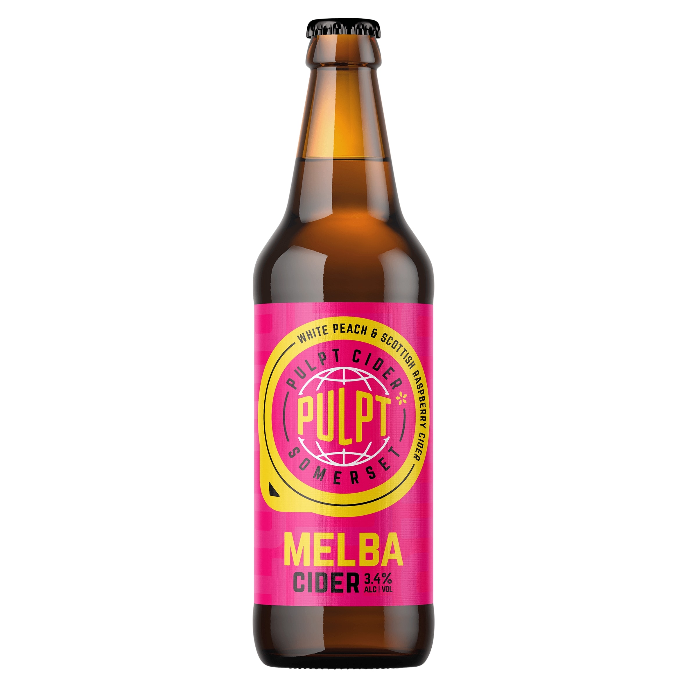Pulpt Melba White Peach & Scottish Raspberry Cider 500ml.