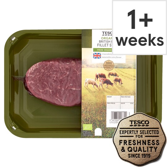 Tesco Organic Beef Fillet Steak Tesco Groceries