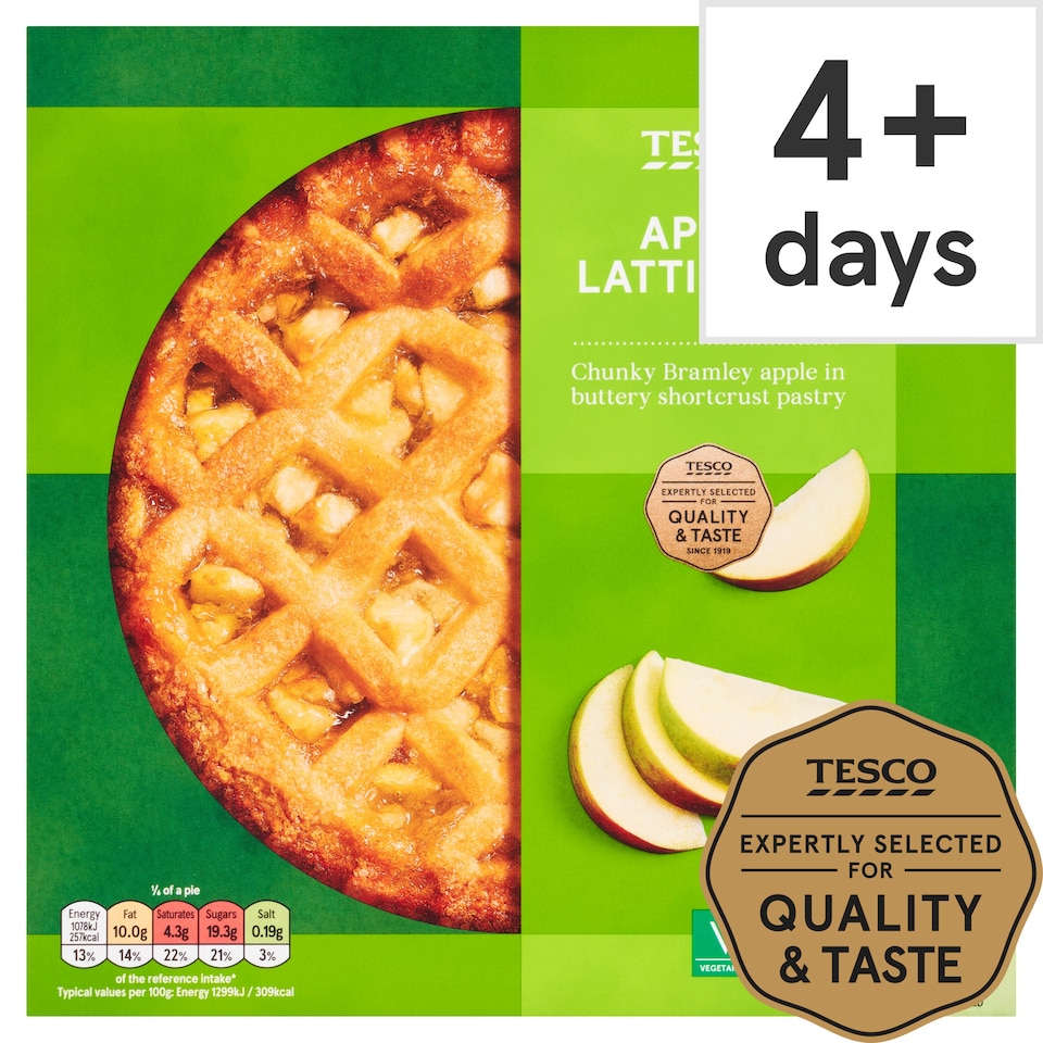 Tesco Apple Lattice Pie 500G