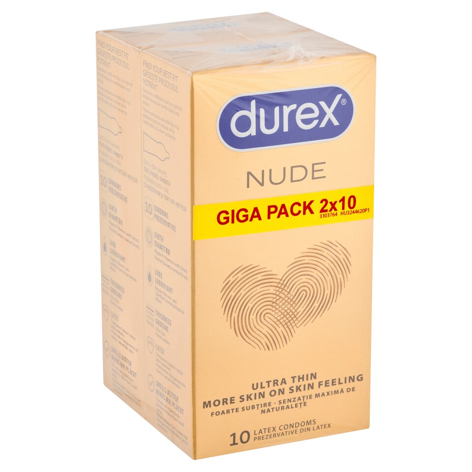 Durex Nude óvszer 2 x 10 db  1. kép
