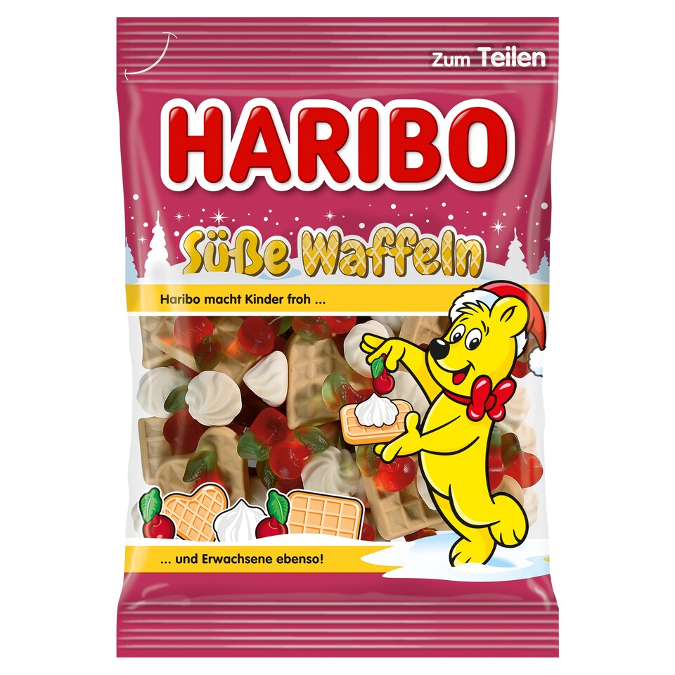 Haribo Süsse Waffeln želé s ovocnou příchutí s pěnovými cukrovinkami 175g