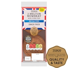 Tesco 2 Mini Melton Mowbray Pork Pies 100G