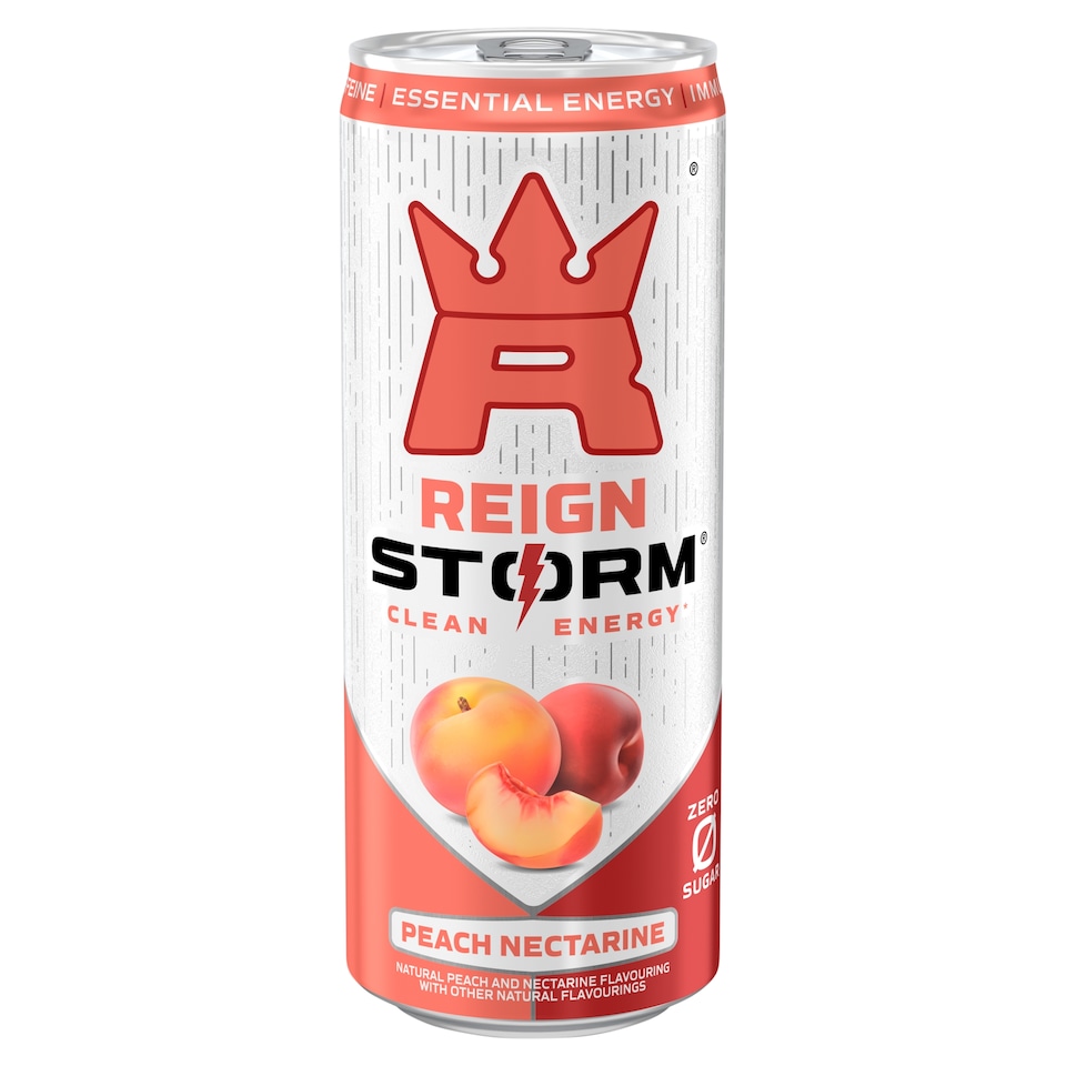 Reign Storm Clean Energy Drink - Peach Nectarine 355ml