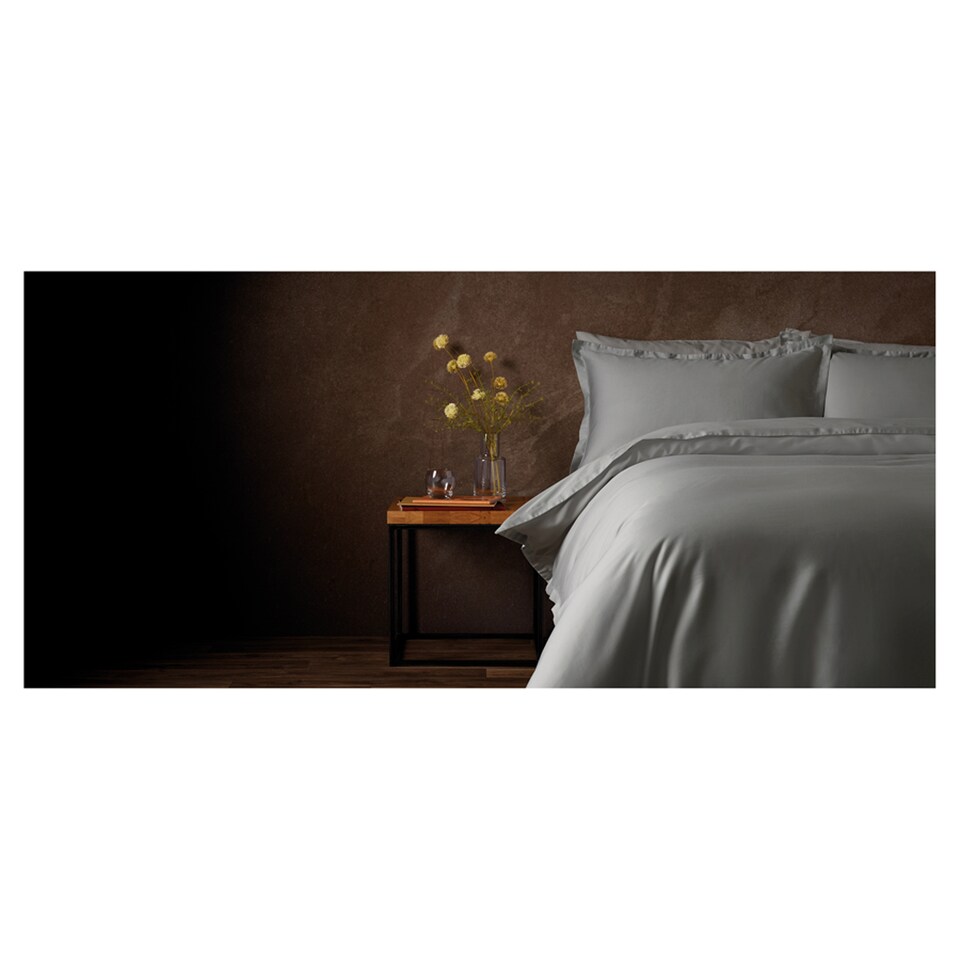 F&F Home Hotel Silver Oxford Edge Duvet Set Double