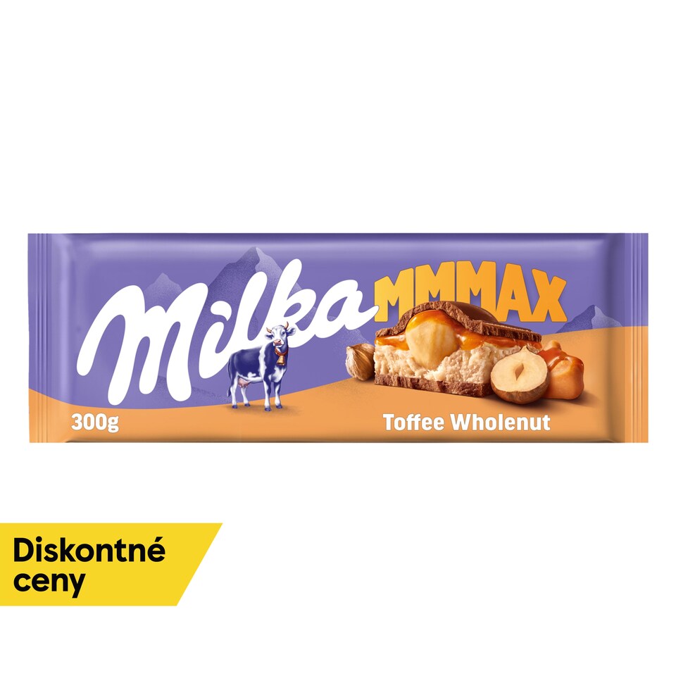 obrázok 1 z Milka Toffee Wholenut mliečna čokoláda z alpského mlieka s karamelovou náplňou a orechmi 300 g