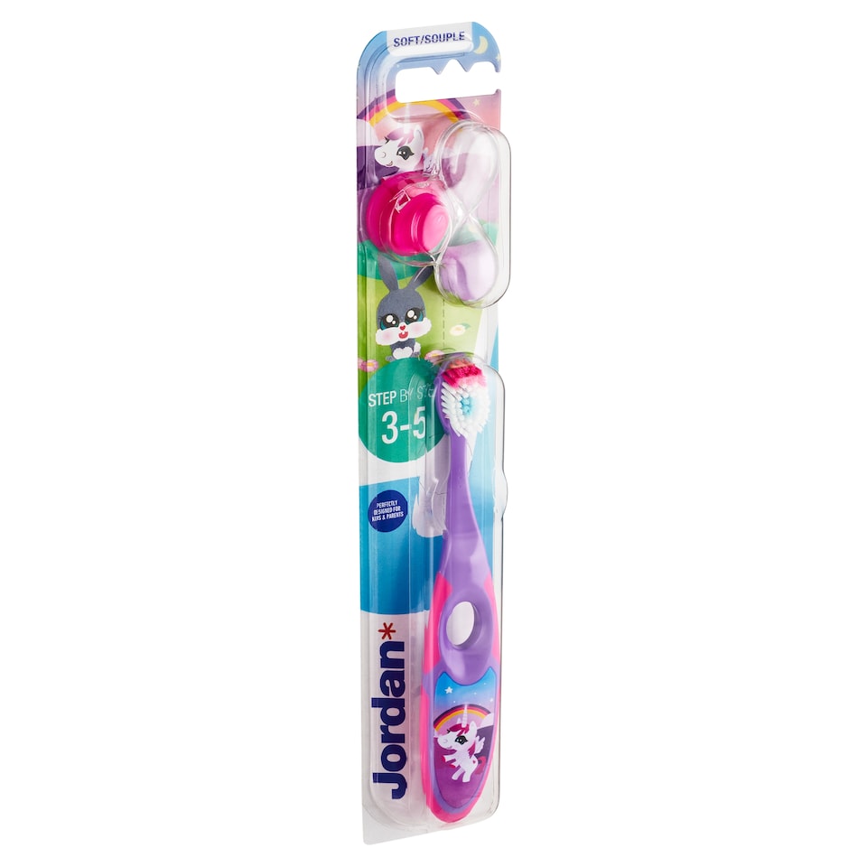 image 1 of Jordan Step 2 Toothbrush for Preschoolers Soft 3-5 Years
