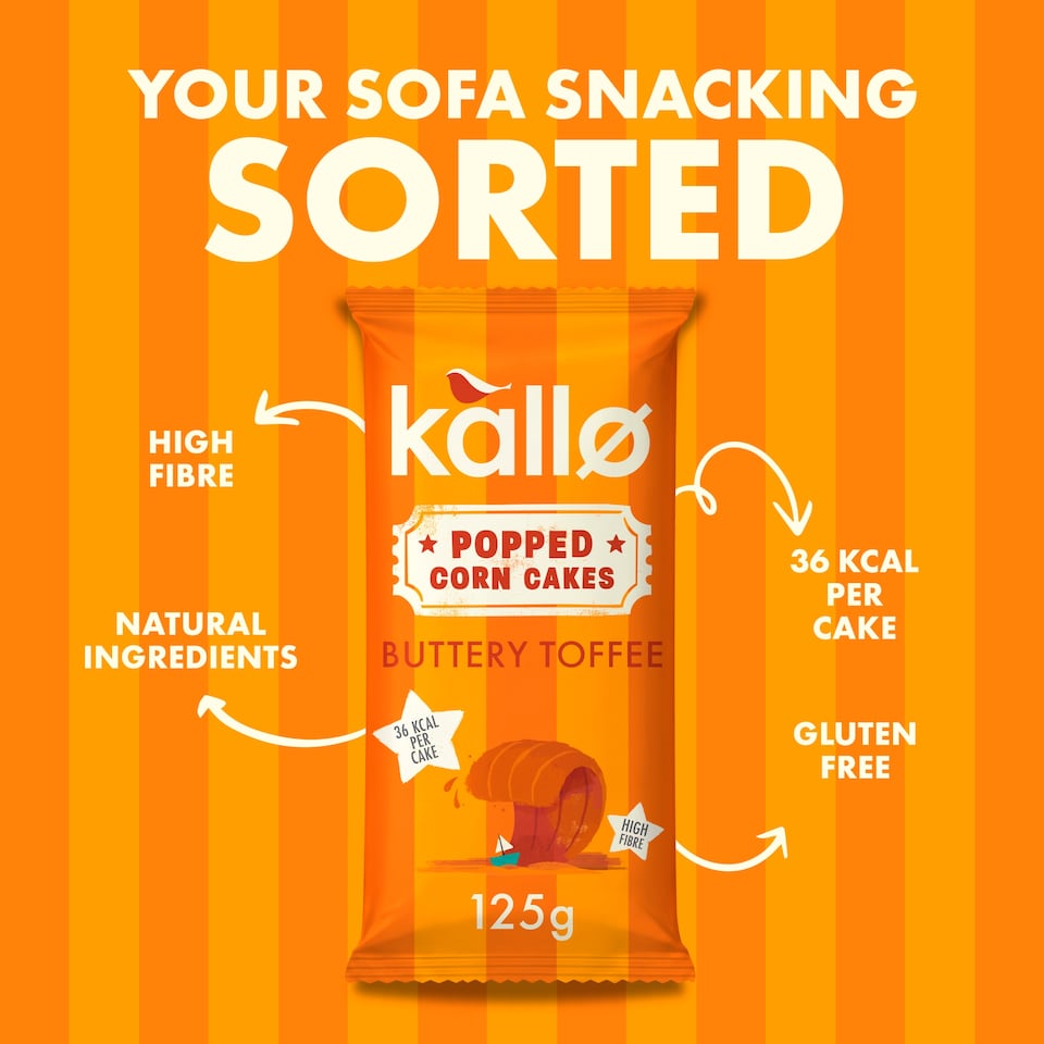 image 1 of Kallo Butter Toffee Popped Corn Cakes 125g
