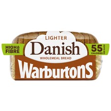 Warburtons Lighter Wholemeal Danish Bread 400g