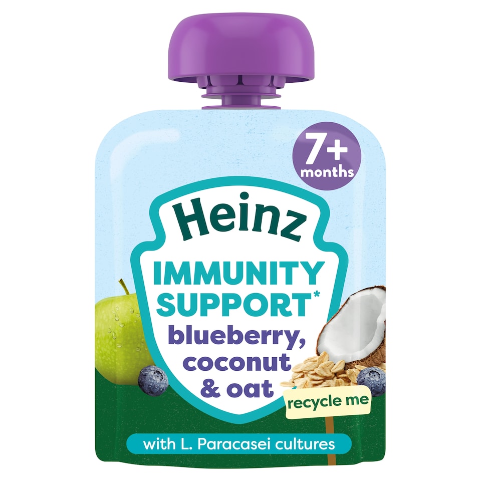 image 1 of Heinz Immunity Support Baby Food - Blueberry, Coconut & Oat 85g