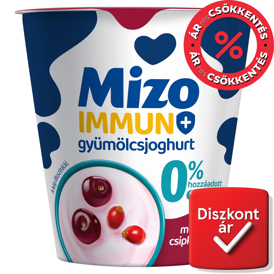 Mizo Immuno+ meggyes-csipkebogyós laktózmentes gyümölcsjoghurt 125 g