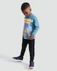 image 1 of F&F Boys 3-Pack Cotton Rich Cuffed Drawstring Joggers in Multi