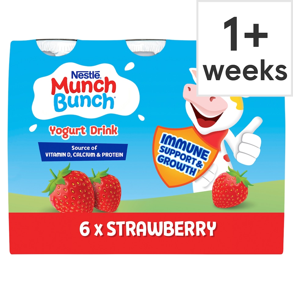 image 1 of Munch Bunch Strawberry Lunchbox Kids Yoghurt Drink 6x90g