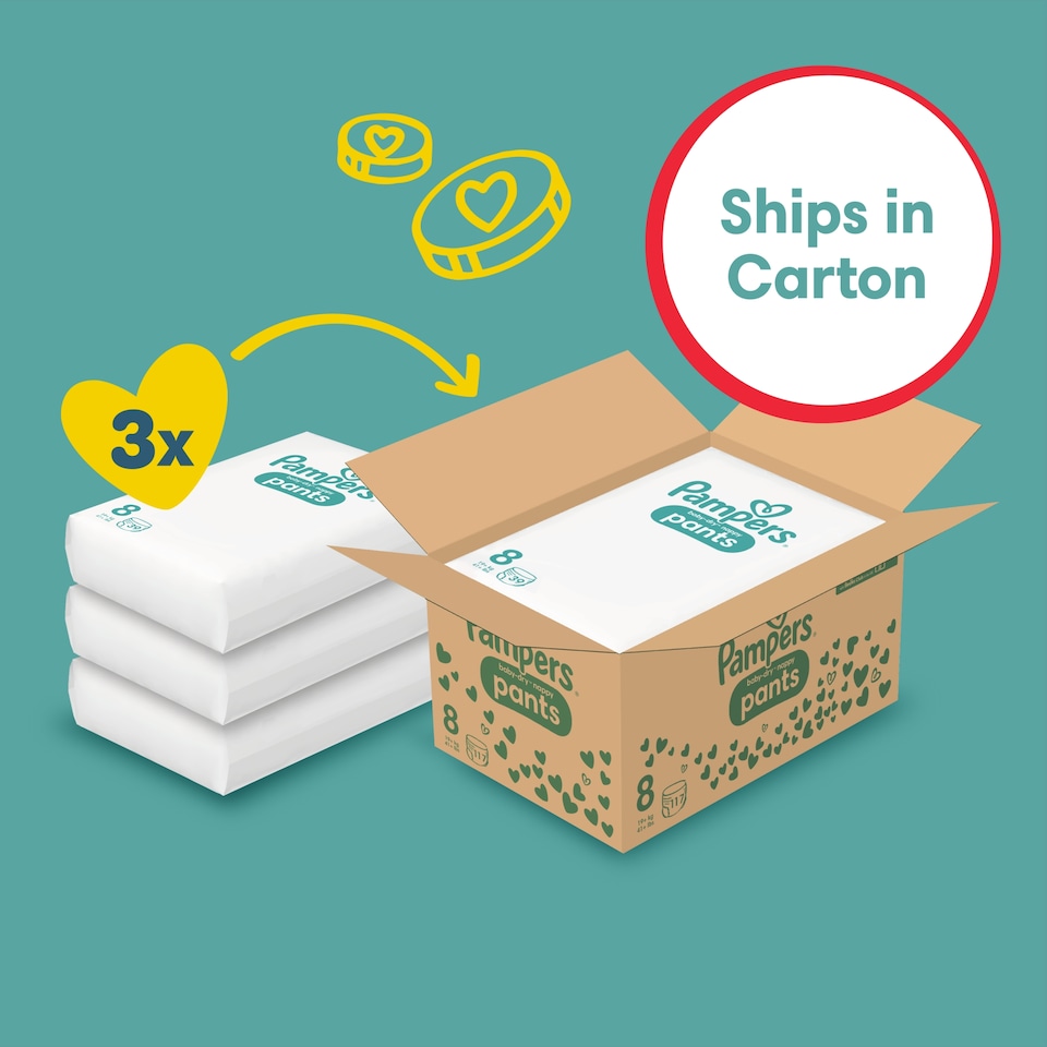 image 1 of Pampers Baby-Dry Nappy Pants Size 8 Monthly Pack 117 Pack
