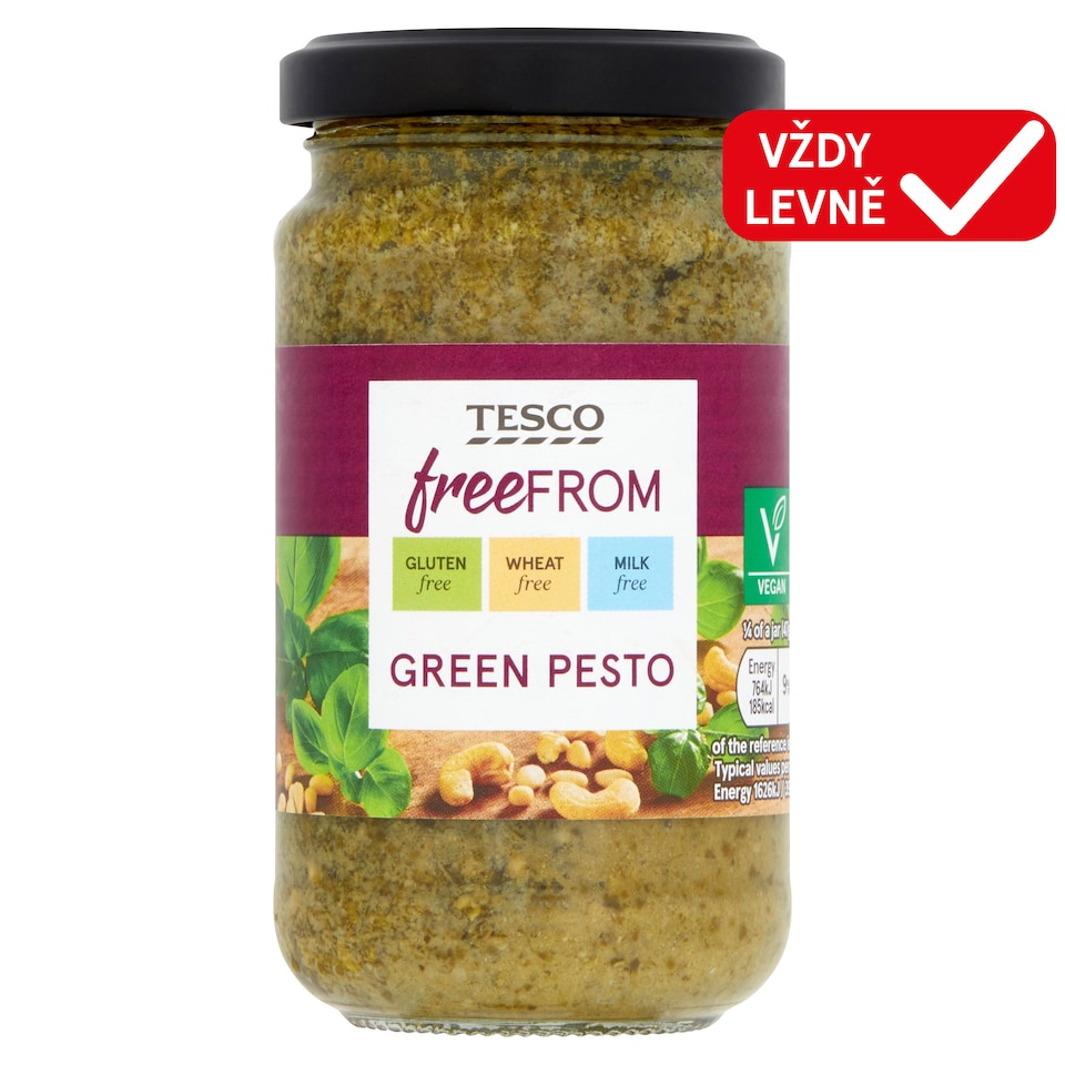 Obrázek 1 pro produkt Tesco Free From Pesto z bazalky, tofu a kešu ořechů 190g