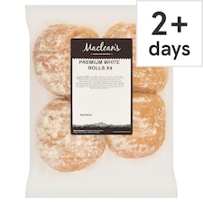 Maclean's Highland Bakery Premium White Bread Rolls 4 Pack