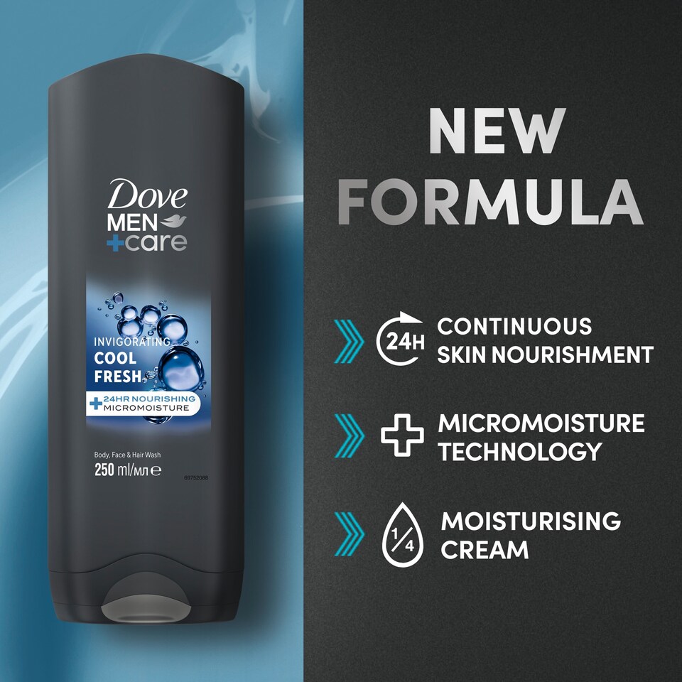 image 1 of Dove Men+Care Cool Fresh Body Wash 250Ml