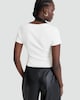 image 3 of F&F Square Neck Buttoned Short Sleeved Top in Cream