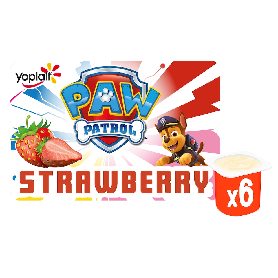 image 1 of Paw Patrol Strawberry Fromage Frais 6X45g