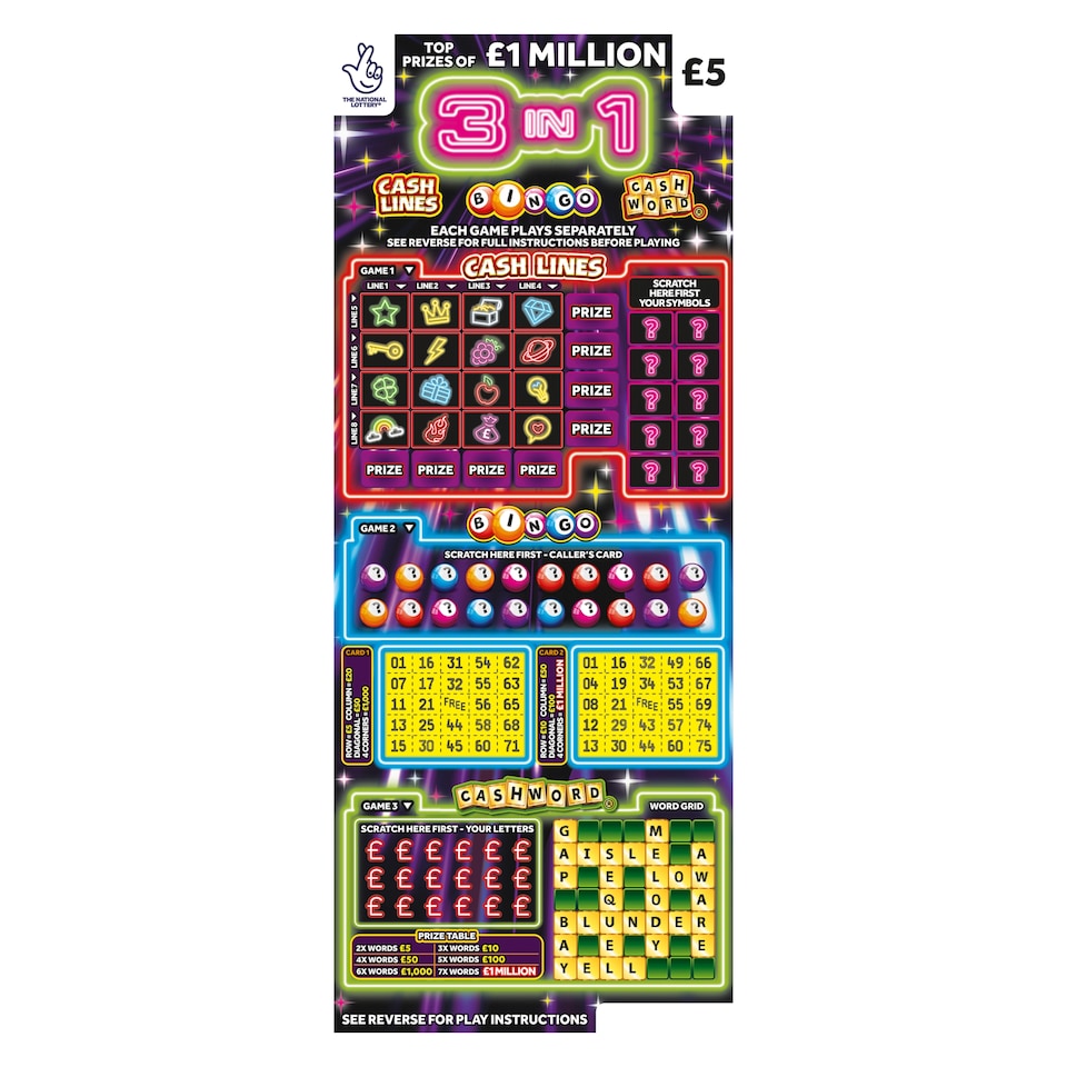 3 IN 1 SCRATCHCARD