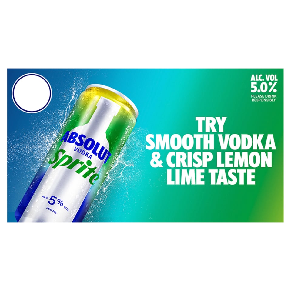 image 1 of Absolut & Sprite 250ml