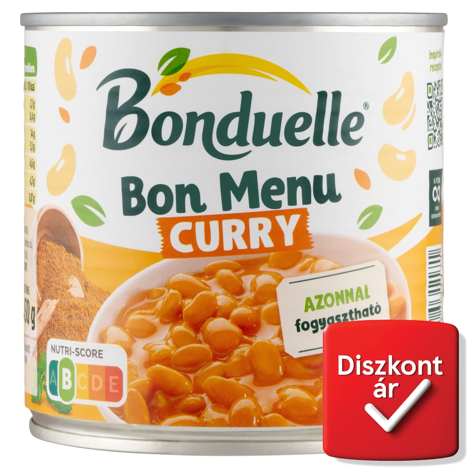 Bonduelle Bon Menu Curry fehérbab currymártásban 430 g  1. kép