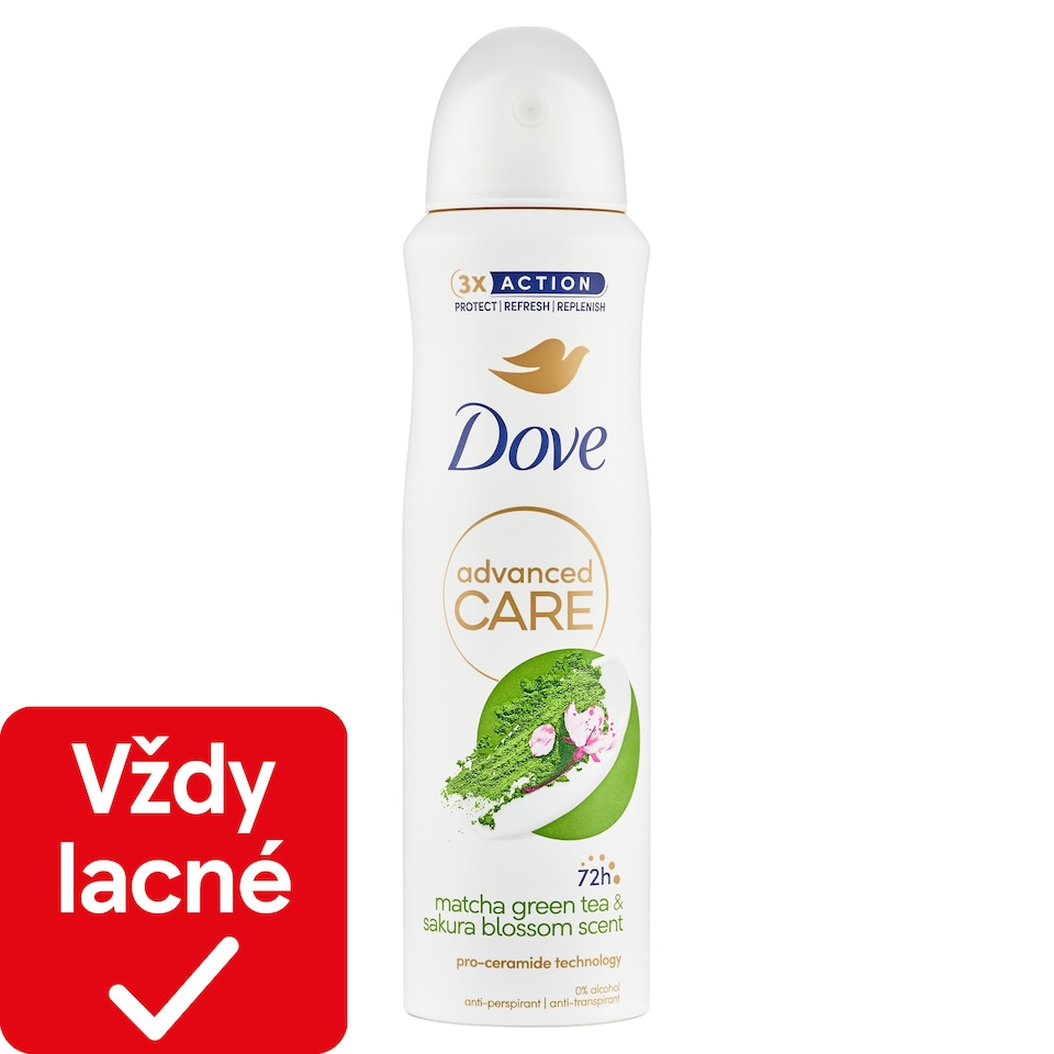 obrázok 1 z Dove Advanced Care Matcha Green Tea Antiperspirant sprej 150 ml