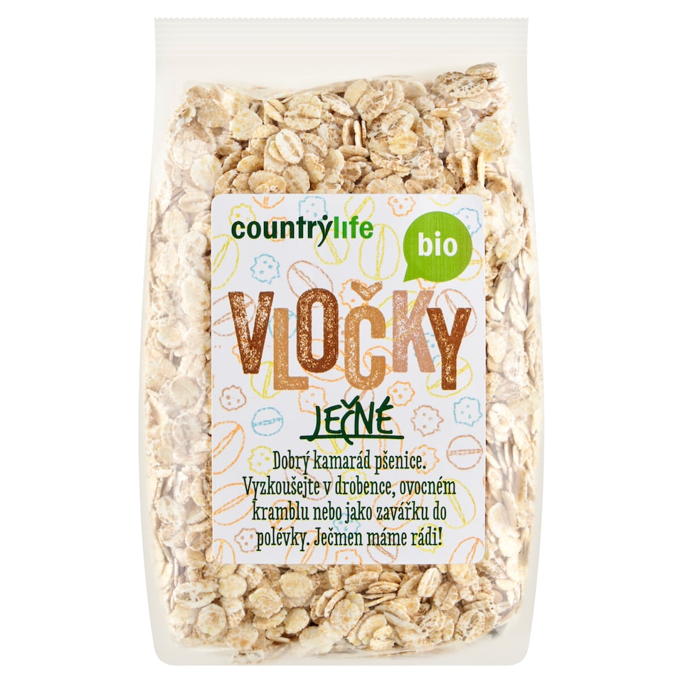 Obrázek 1 pro produkt Country Life Bio vločky ječné 250g