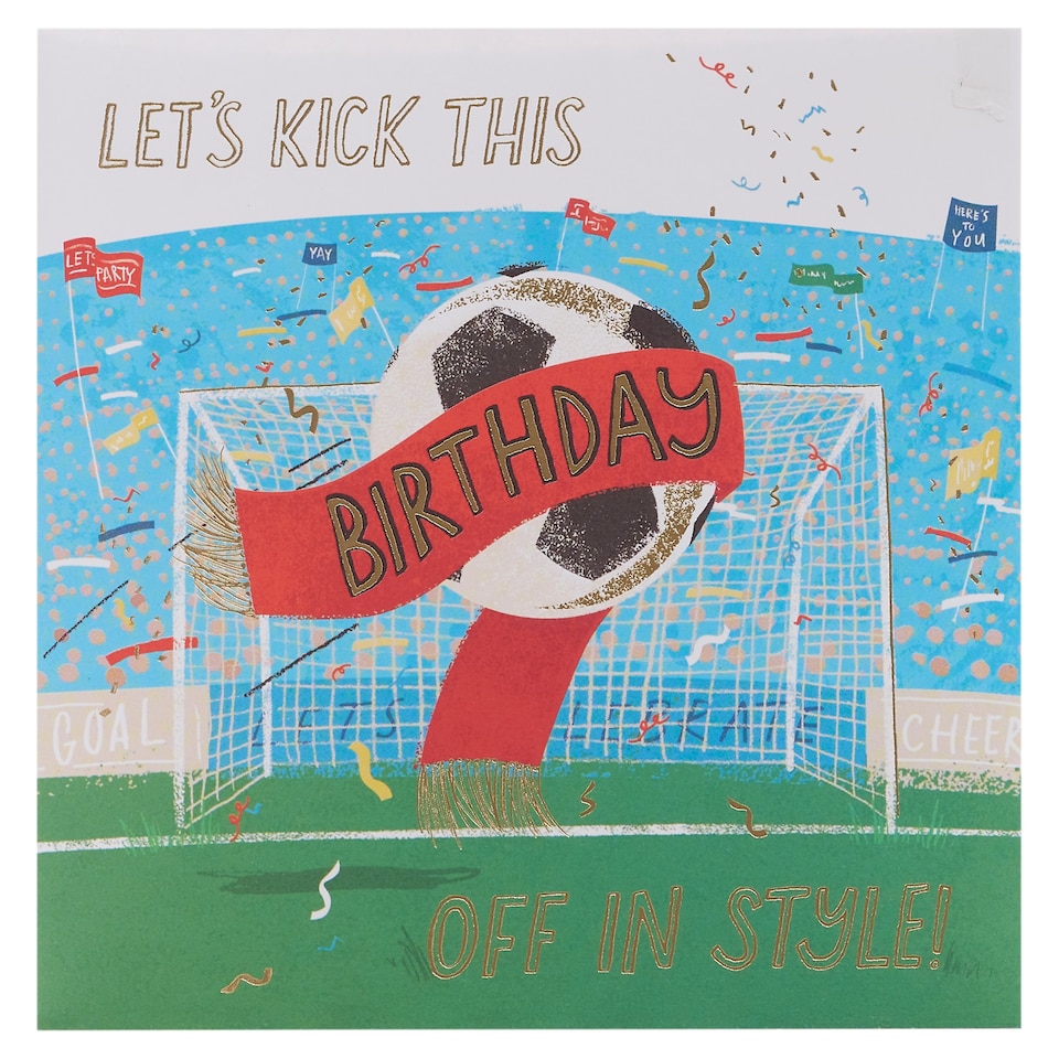 Woodmansterne Birthday Card Football
