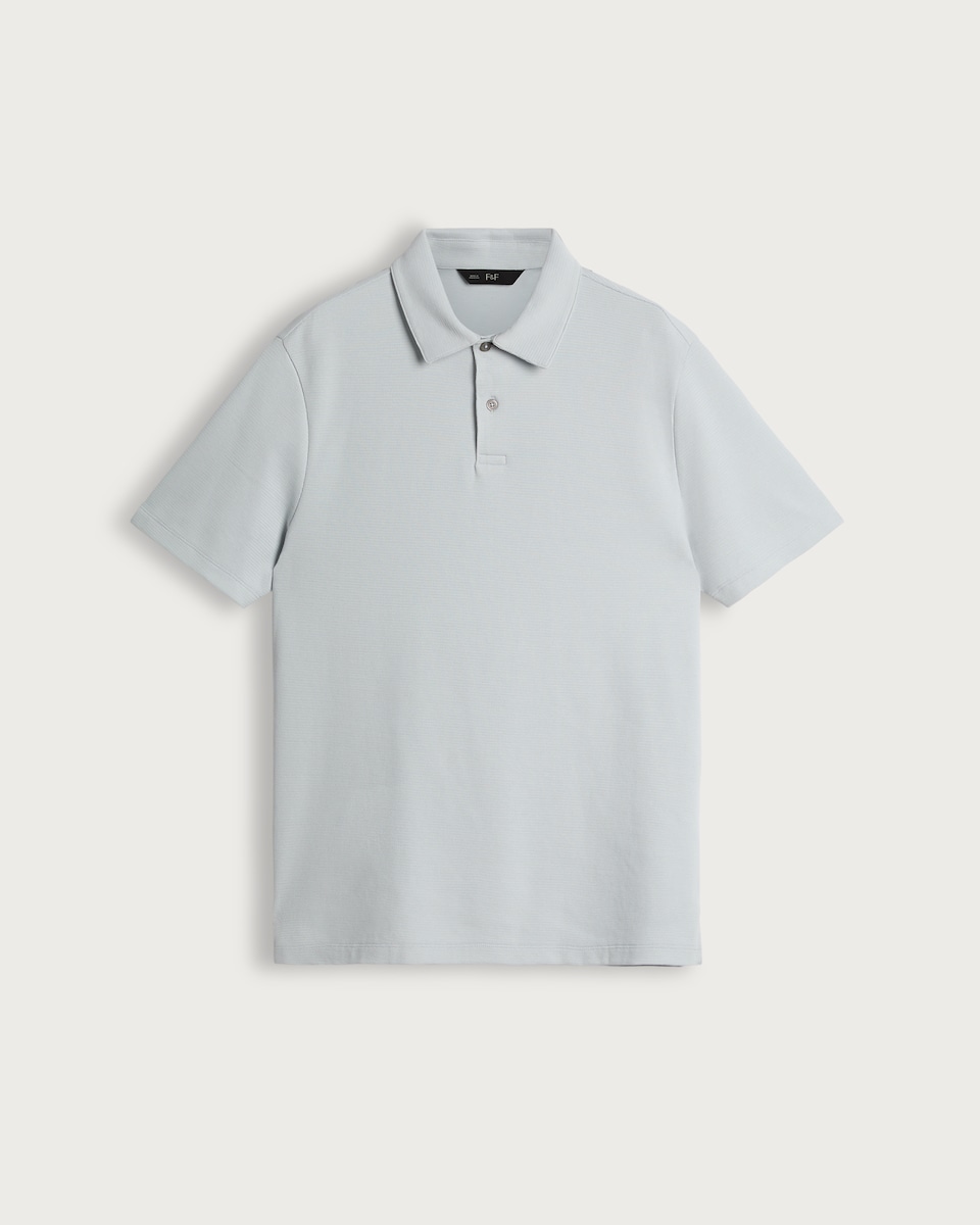 image 1 of F&F Cotton Rich Short Sleeved Polo Shirt in Blue