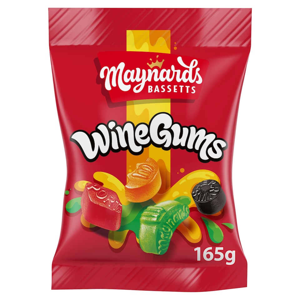 Maynards Bassetts Wine Gums Sweets Bag 165g
