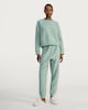 image 1 of F&F Towelling Textured Cuffed Pyjama Joggers in Green
