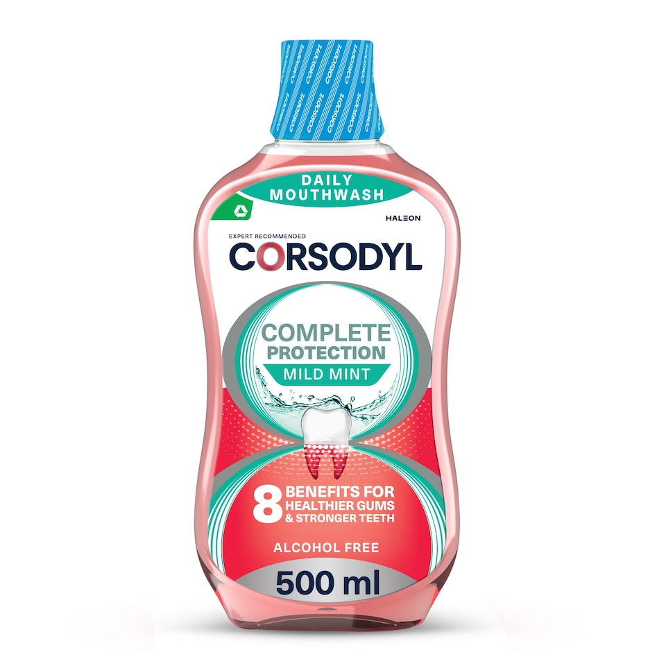 image 1 of Corsodyl Daily Complete Protection Mouthwash - Mild Mint 500ml