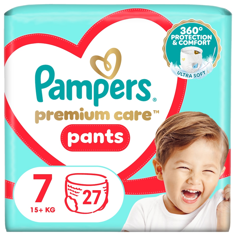 Pampers Premium Care Bugyipelenka, Méret: 7, 27 db, 15kg+  1. kép