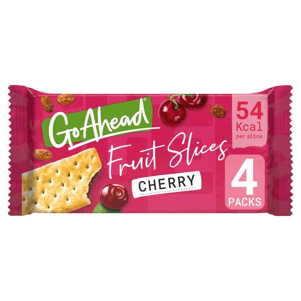 Go Ahead Crispy Fruit Slices Cherry 4 Pack 174g