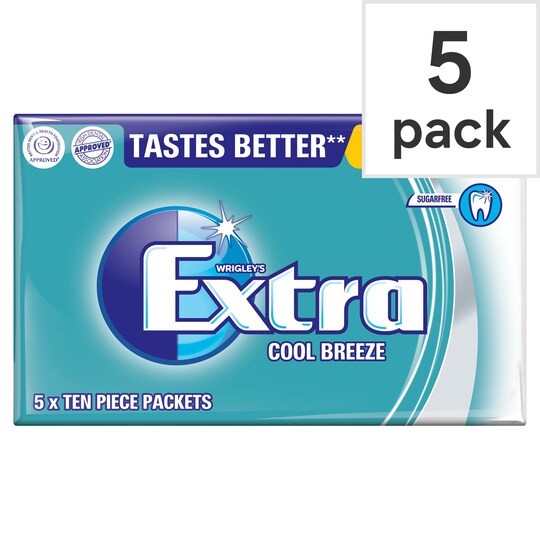 Wrigleys Extra Cool Breeze Gum 5 Pack Tesco Groceries