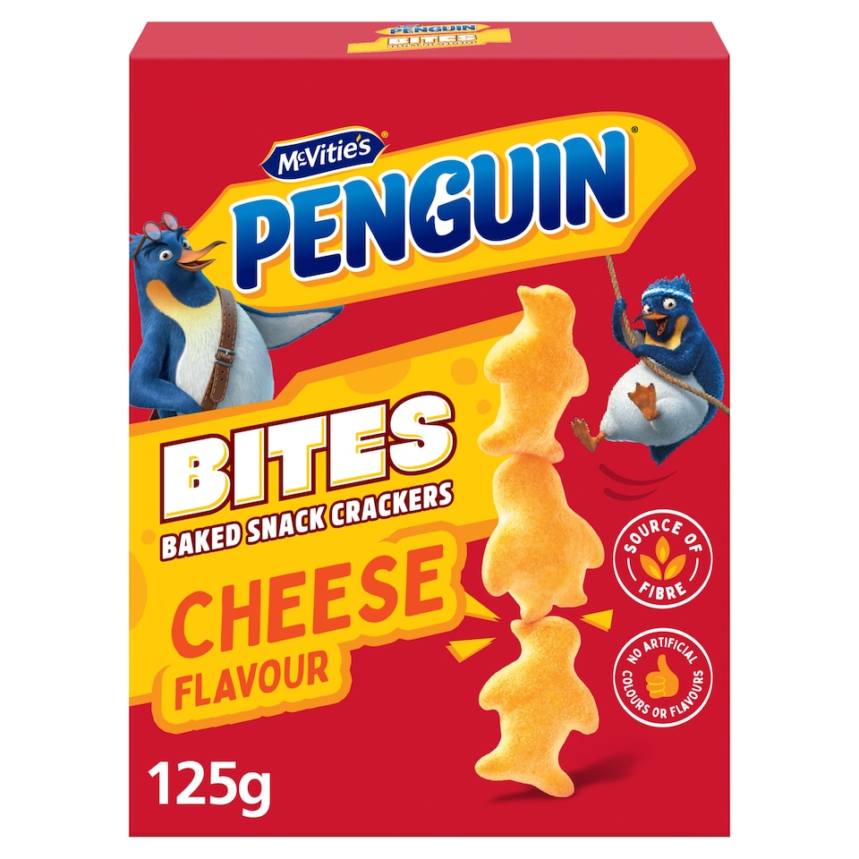 McVitie's Penguin Bites Baked Crackers Cheese Flavour 125g