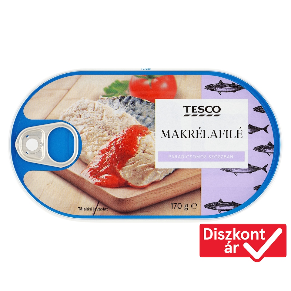 Tesco makrélafilé paradicsomos szószban 170 g