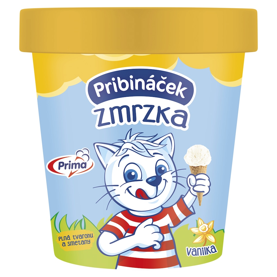 Prima Pribináček Zmrzka vanilka 350ml