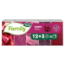 Tento Family Rubin Perfumed Handkerchiefs 3 Ply 10 x 15 pcs