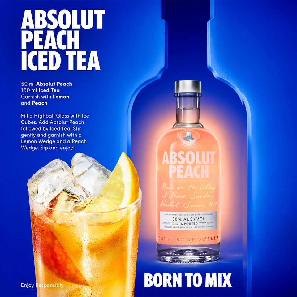 image 1 of Absolut Peach Vodka 70cl