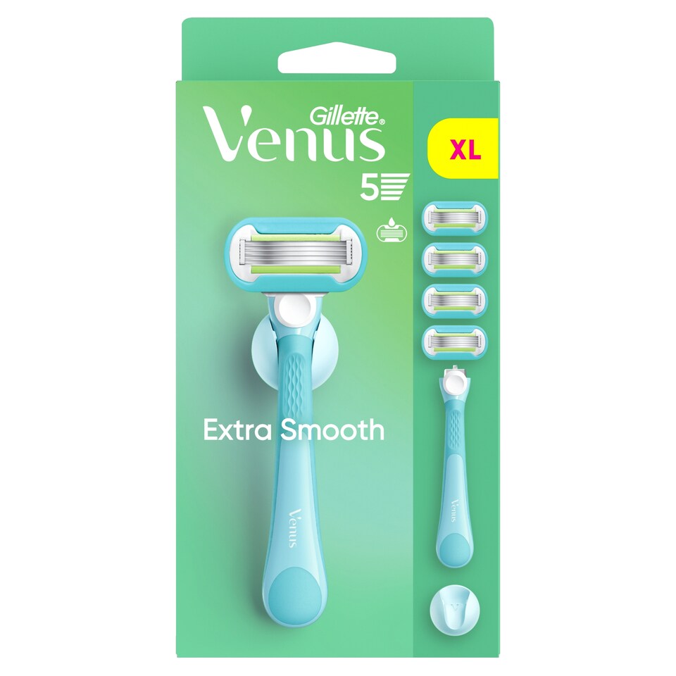 obrázok 1 z Gillette Venus Extra Smooth Dámsky Holiaci Strojček, 4 Náhradné Holiace Hlavice