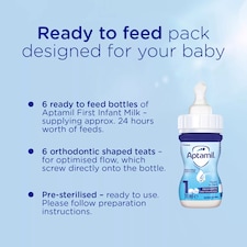 Aptamil First Infant Baby Milk Formula Liquid Starter Pack Ready