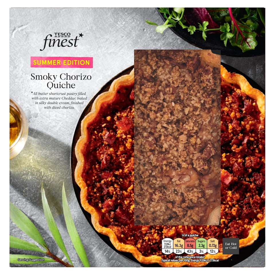 Tesco Finest Smoky Chorizo & Cheddar Quiche 400g
