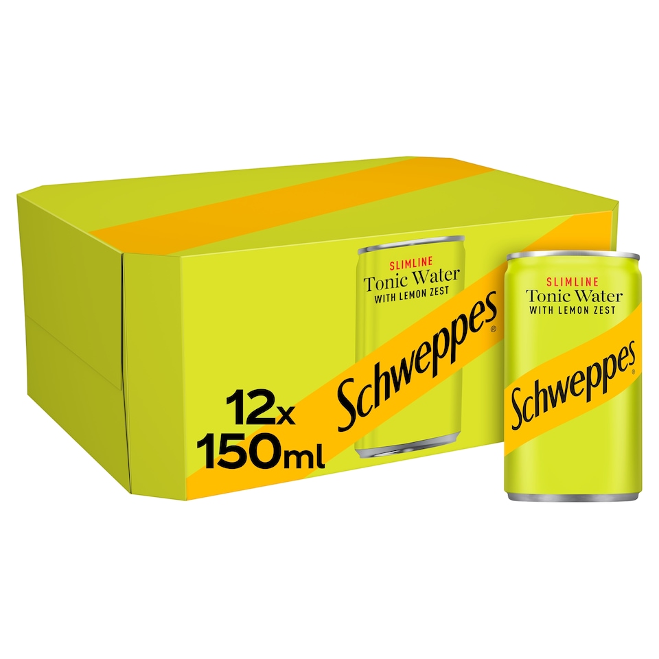image 1 of Schweppes Slimline Tonic With Lemon 12X150ml
