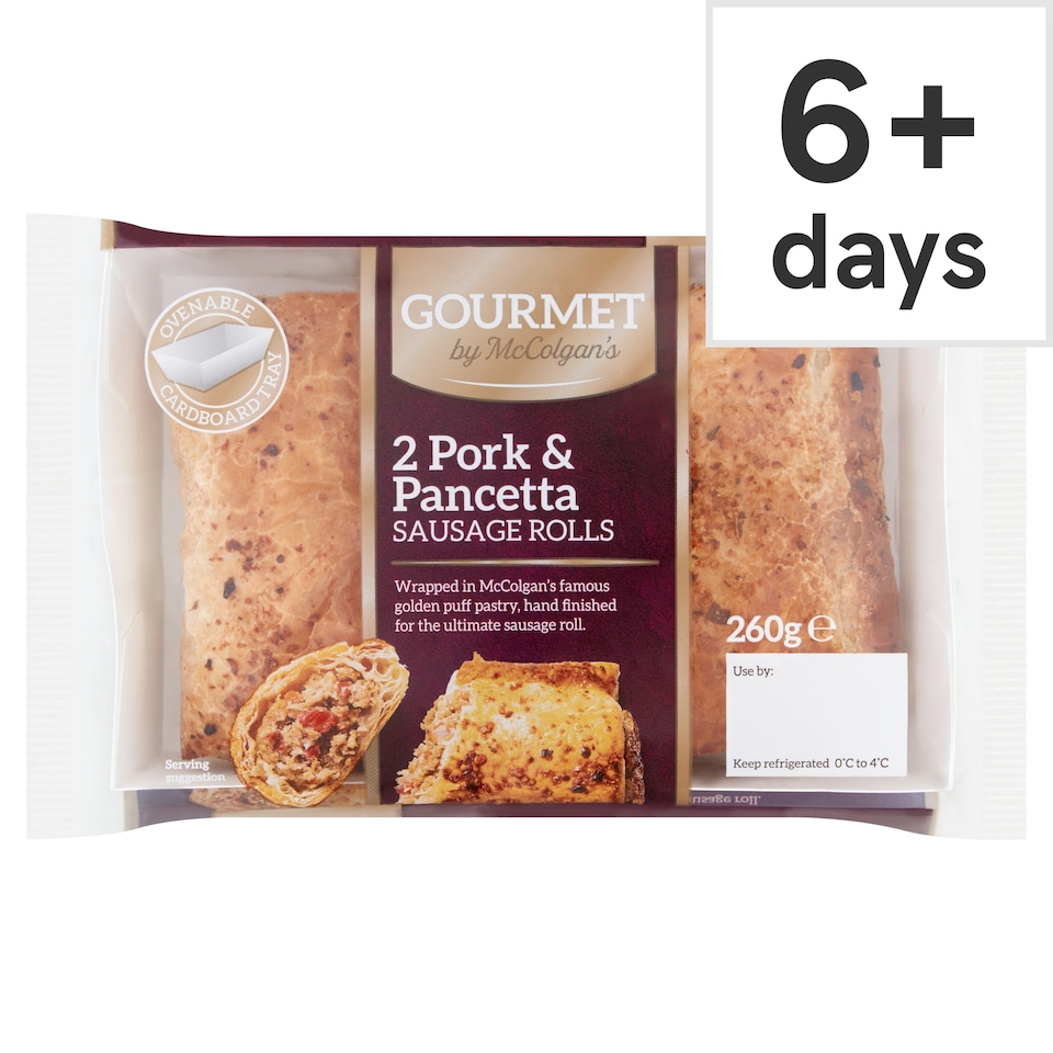 Gourmet 2 Pork And Pancetta Sausage Rolls 260G