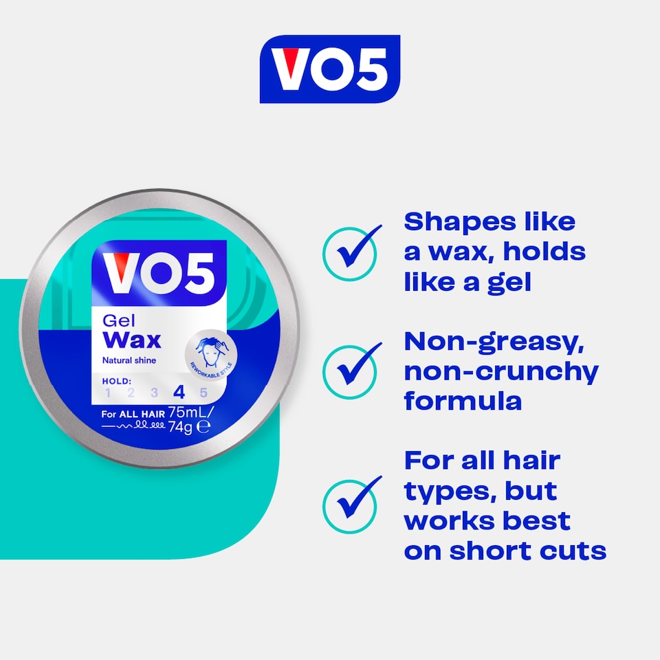 image 1 of Vo5 Extreme Style Hair Gel Wax75ml