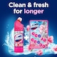 image 5 of Domestos Power 5 Rim Toilet Rim Block Fresheners Pink Magnolia 2x 50g