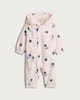 image 1 of Disney Minnie Mouse Fleece Lined Polka Dot Puddlesuit in Pink