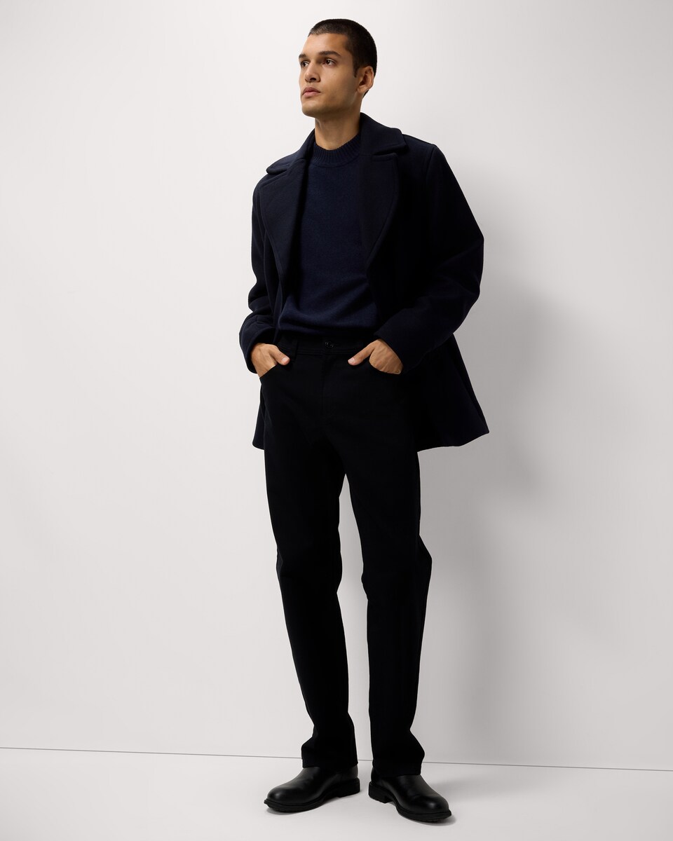 image 1 of F&F Double Breasted Peacoat in Navy