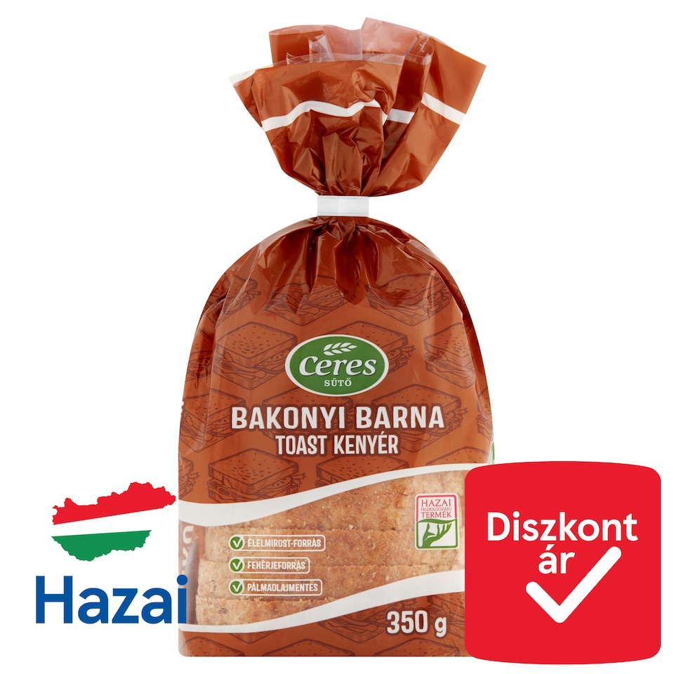 Ceres Bakonyi barna toast kenyér 350 g  1. kép